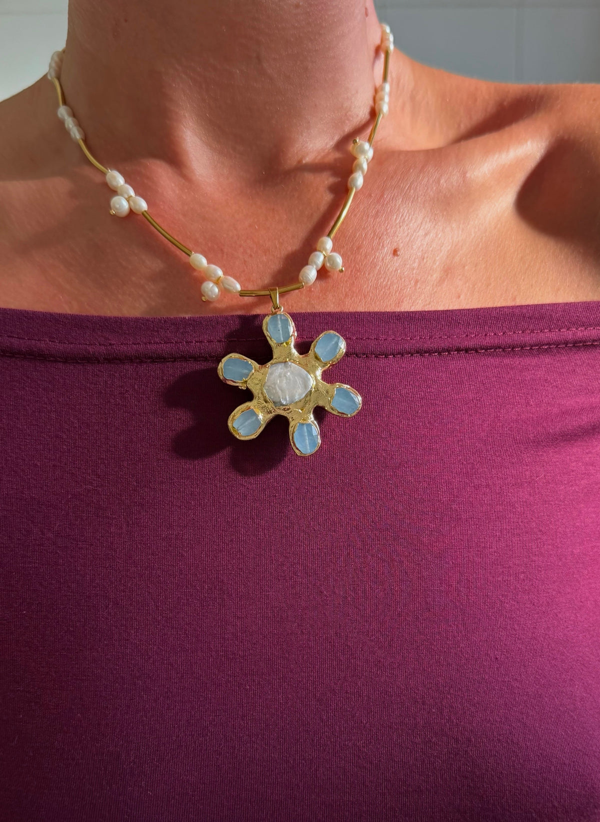 NERINA necklace blue