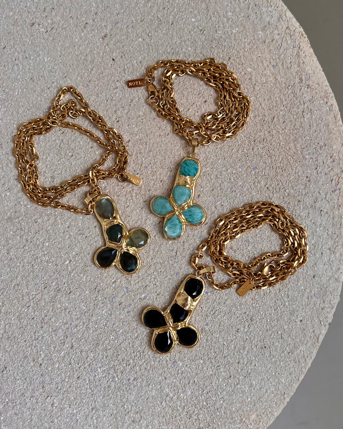 Paloma Necklace in Obsidian