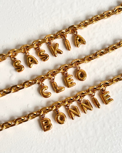 Bubble Letter Name Necklace