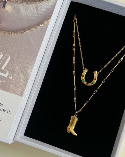 Cowboy Boot Necklace