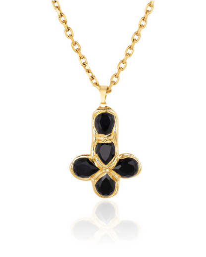 Paloma Necklace in Obsidian