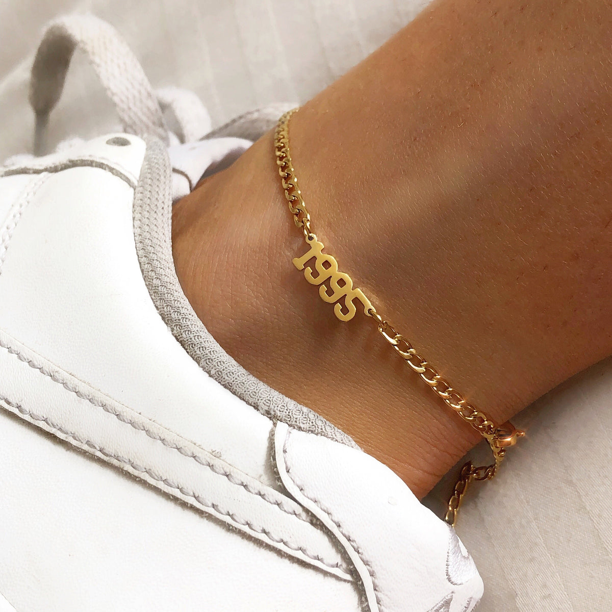 Birth date anklet