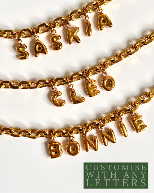 Bubble Letter Name Necklace