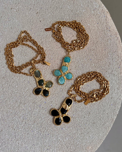 Paloma Necklace in Obsidian
