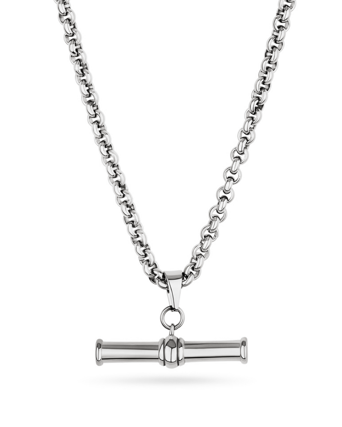 XL T-Bar Necklace silver