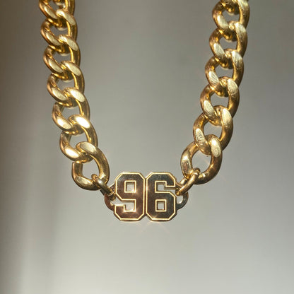 Chunky Birth date anklet