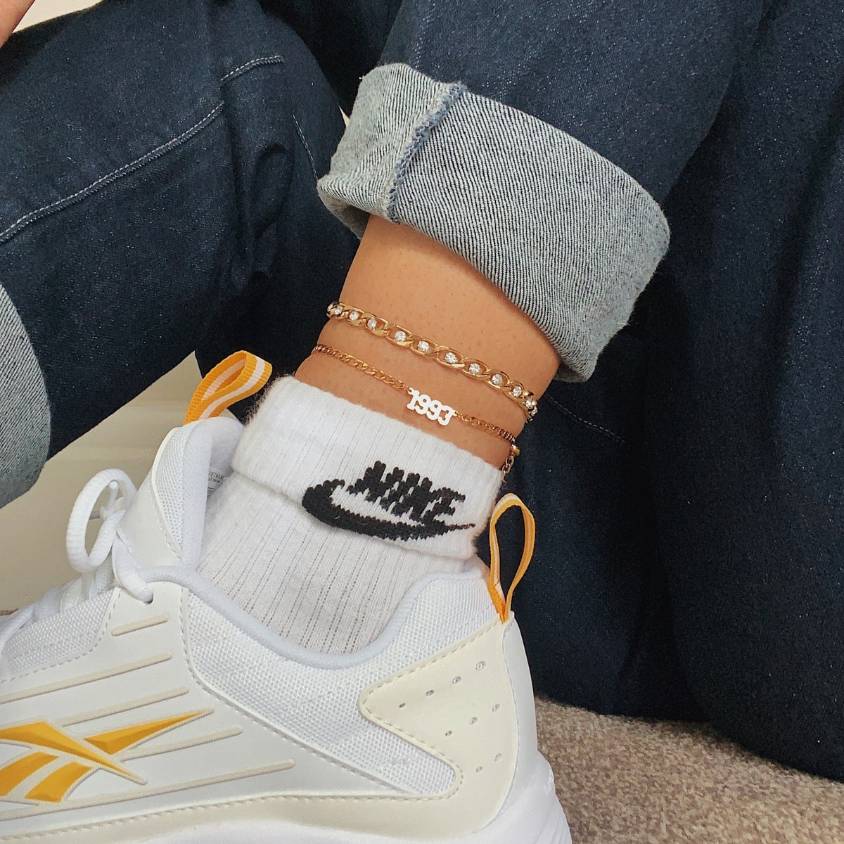 Birth date anklet