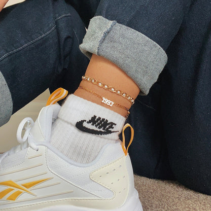 Birth date anklet